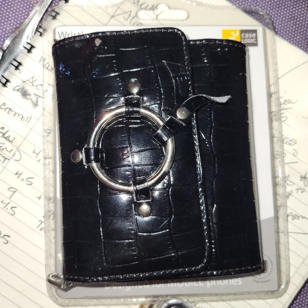 Case Logic TriFold Mirrored Wristlet Wallet Shoulder Bag NEW
